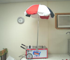 Tabletop hot dog cart
